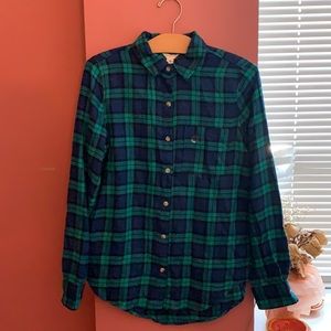 Long Sleeve Slim Plaid Button Down Shirt
